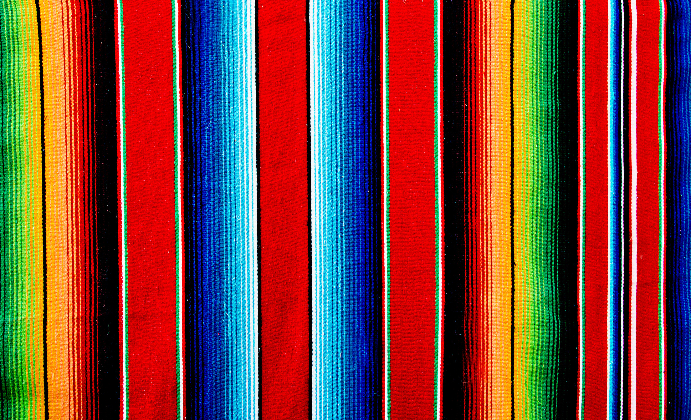 Mexican Serape Blanket - Colorful Textile